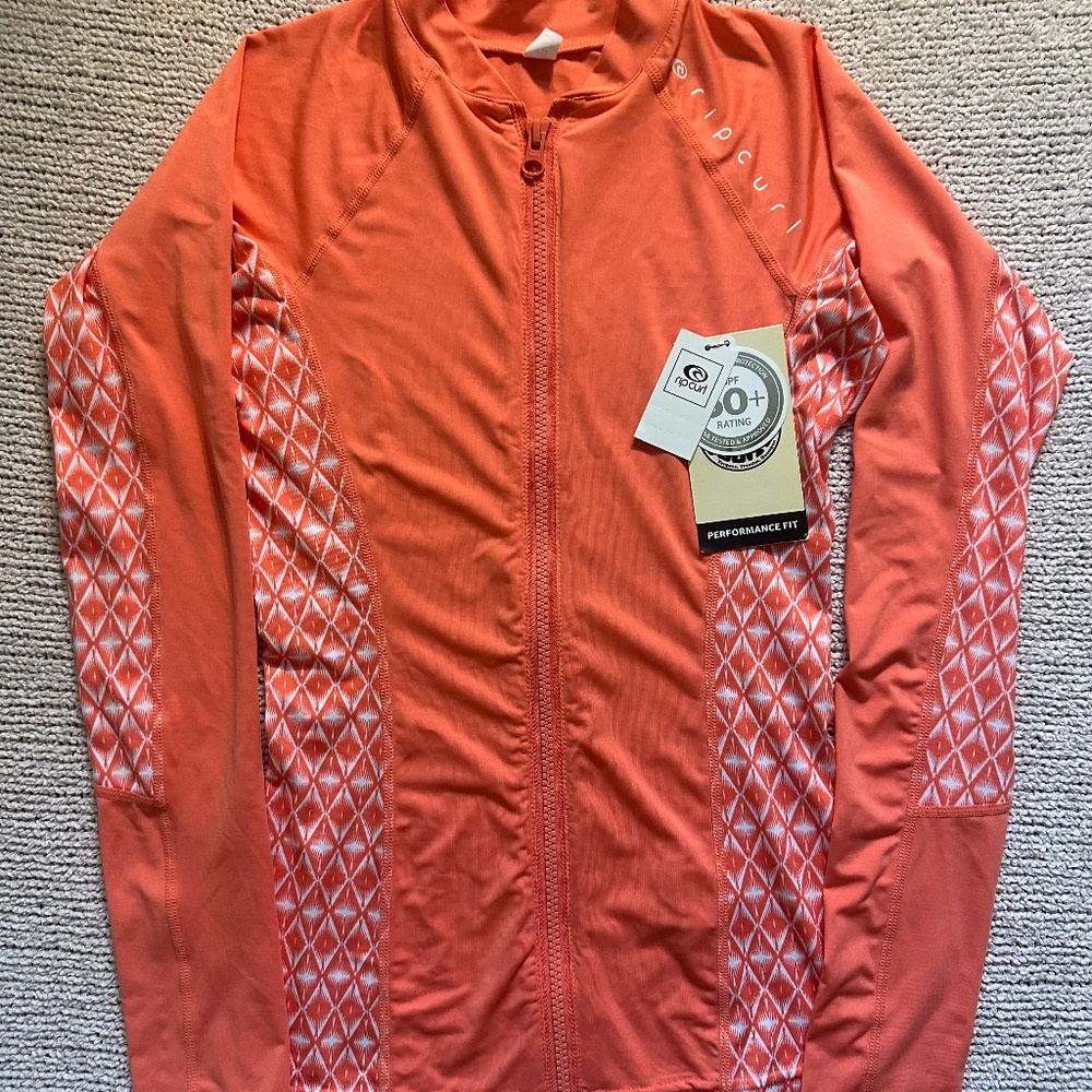 Rip curl extra small long sleeve coral swim shirt